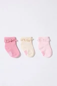 LitaeTrend U.s.polo Kız Bebek Çorap Usb2208 Pudra Ekru Somon thumbnail 1