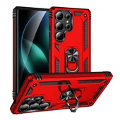 Gpack Samsung Galaxy S25 Ultra uyumlu Kılıf Vega Sert Silikon Tank Standlı Yüzüklü Mıknatıslı thumbnail 3