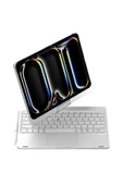 LitaeTrend iPad Pro 11 (2024) F11 ATS Kılıf Magic Dönen Klavyeli Tablet Kılıf - Gümüş thumbnail 5