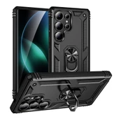 Gpack Samsung Galaxy S25 Ultra uyumlu Kılıf Vega Sert Silikon Tank Standlı Yüzüklü Mıknatıslı thumbnail 1