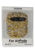 LitaeTrend Airpods 2 (2.nesil) Mira Taşlı Kılıf - Gold thumbnail 3