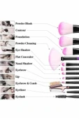 LitaeTrend Makyaj Fırçası 12 Parça Set Yumuşak Uçlu Göz Makyajına Uygun Hafif ve Taşınabilir Çanta thumbnail 4