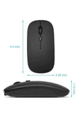 LitaeTrend Kablosuz Mouse Fare Şarjlı Bluetooth Wireless Çift Modlu Sessiz thumbnail 4