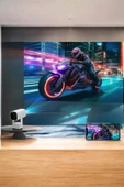 LitaeTrend Akıllı Projeksiyon Powerbankli Taşınabilir Sinema Projektörü 4k HD Kaliteli thumbnail 1