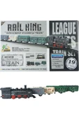 Pilli, Işıklı 19 Parça Oyuncak Tren Seti - Steam Express Model thumbnail 4