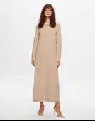 T24Y-4009 MISSDALIDA YAKASI VE BİLEĞİ ÇİZGİ ELBİSE thumbnail 4