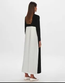 T24Y-9032 MISSDALIDA ARKASI ŞİFON PLİSE TRİKO UZUN HIRKA thumbnail 7