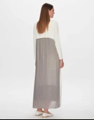 T24Y-9032 MISSDALIDA ARKASI ŞİFON PLİSE TRİKO UZUN HIRKA thumbnail 4