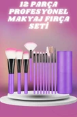 LitaeTrend 12 Parça Profesyonel Makyaj Seti Yumuşak Kıllı Yüz ve Göz Makyajına Uygun thumbnail 2