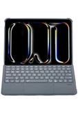 LitaeTrend T5510D iPad Pro 13 (2024) Kılıf Palermo Ledli Klavyeli Standlı Tablet Kılıfı - Siyah thumbnail 1