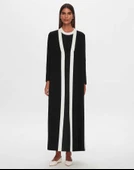 T24Y-9032 MISSDALIDA ARKASI ŞİFON PLİSE TRİKO UZUN HIRKA thumbnail 5