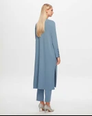 T24Y-9021 MISSDALIDA TEMİZ KESİM DÜZ RENK DÜĞMELİ HIRKA thumbnail 6