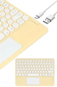 LitaeTrend Touchpad Uyumlu Bluetooth Klavye Slim Kablosuz Wifi Q Klavye thumbnail 3