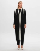 T24Y-1002 MISSDALIDA RENK DETAYLI UZUN TRİKO YELEK thumbnail 1