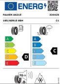 Falken 185/60 R15 TL 88H XL EUROALL SEASON AS210 Dört Mevsim Lastiği (Üretim Tarihi:2025) thumbnail 2