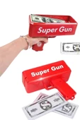 LitaeTrend Para Dolar Saçma Para Atma Tabancası Otomatik Kırmızı Oyuncak thumbnail 5