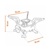Taşınabilir Mini Portatif Kamp Ocağı Tek Gözlü Kırmızı Renk Kartuşlu Manyeto Çakmaklı Piknik Ocak thumbnail 7