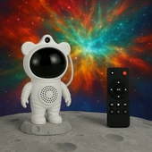 Astronot Tasarımlı Galaxy Projektör  Bluetooth Hoparlörlü Yıldızlı Gece Lambası thumbnail 1