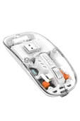 LitaeTrend Sessiz Tıklama Çift Modlu Bluetooth Ve Alıcı Şeffaf Mouse Fare thumbnail 4