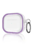 LitaeTrend Airpods Pro 2 (2.nesil) Shiny Şeffaf Kılıf - Mor thumbnail 1