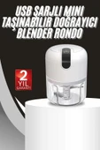 LitaeTrend Mini Doğrayıcı Rondo Taşınabilir Mini El Blender Paslanmaz Çelik thumbnail 1