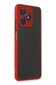 LitaeTrend Realme C53 Kılıf Montreal Silikon Kapak - Kırmızı thumbnail 2
