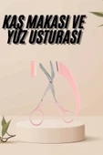 LitaeTrend Kavisli Kaş Kirpik Düzeltici Bıyık Alma Taraklı Kaş Makası Yüz Bakım Seti Makas thumbnail 1