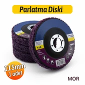 Parlatma Diski Döküm Metal Ahşap Yüzeyler İçin Pas Boya Sökücü Flap Disk Mor 115 mm thumbnail 3