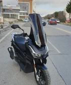 MOTOCAM Salcano Wind 150 Siperlik Ön Cam 2023-2025 Model 75cm Siyah Renkli 4mm thumbnail 2