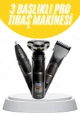LitaeTrend Tıraş Makinesi Profesyonel 3in1 Dijital Göstergeli 3 Başlıklı Erkek Bakım thumbnail 1