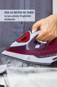LitaeTrend Yeni Nesil Kırmızı Buharlı Ütü 2200 Watt Seramik Tabanlı Yüksek Buhar Gücü thumbnail 2