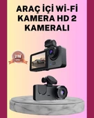 LitaeTrend Yol Kayıt Araç Kamerası HD DVR 3 Kameralı 2.0in Ekranlı Ön İç Arka thumbnail 1