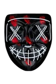 LitaeTrend Hallowen Parti Maskesi Neon Led Işıklı Maske 3 Modlu Cadılar Bayramı Maskesi thumbnail 2