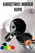 LitaeTrend Yazılı Kupa Kendi Kendini Karıştıran Mikser Kupa Termos Bardak thumbnail 2