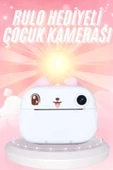 LitaeTrend Çocuklara Özel Şirin Tasarımlı Mini Fotoğraf Yazıcısı 3 Adet Rulo Hediyeli thumbnail 1