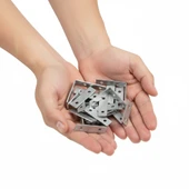 (50 ADET) Metal Köşebent 65x65x15 mm İnce L Demiri Gönye Mobilya Duvar Sabitleme Bağlantı Aparatı thumbnail 6