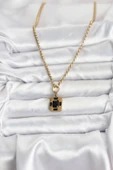 316L Çelik Zincir Gold Renk Vintage Model Kadın Kolye - TJ-BKO10687 thumbnail 2