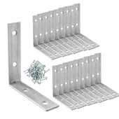 (50 ADET) Metal Köşebent 65x65x15 mm İnce L Demiri Gönye Mobilya Duvar Sabitleme Bağlantı Aparatı thumbnail 1