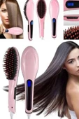 LitaeTrend Elektrikli Saç Düzleştirici Tarak Saç Düzleştirici Fırça Sıkı Dişli Pembe thumbnail 3