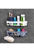 Saint Belisama Concept 2'li Dikdörtgen Köşelik Yapışkanlı Banyo Duş Rafı Organizer Mutfak Organizer thumbnail 1