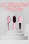 LitaeTrend Elektrikli Saç Düzleştirici Tarak Saç Düzleştirici Fırça Sıkı Dişli Pembe thumbnail 1