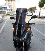 MOTOCAM Salcano Wind 150 Siperlik Ön Cam 2023-2025 Model 78cm Siyah Renkli 4mm thumbnail 3