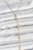 316L Çelik Zincir Gold Renkli Yıldız Model Kadın Y Kolye - TJ-BKO10670 thumbnail 1
