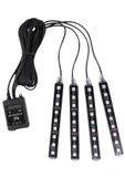 LitaeTrend Araç Içi Aydınlatma Kumandalı 12 Led Ayak Altı Led Ambiyans Işığı Sese Duyarlı Kumandalı thumbnail 2
