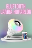 LitaeTrend Kumandalı RGB Led Işık Bluetooth Hoparlör Ses Lambası Renkli Ampul thumbnail 1