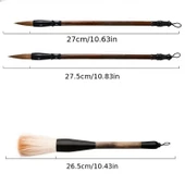 Çini tahrir, seramik sırlama fırça seti, seramik boyama, çini, vazo, resim, brush-19 Parça thumbnail 4