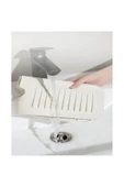 Saint Belisama Elastik Musluk Matı Su Tutucu Düzenleyici Kaydırmaz Taban Organizer Mutfak Banyo Lavabo Gri thumbnail 1