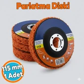 Parlatma Diski Turuncu 115 mm Ahşap Metal Döküm Yüzeyler İçin Pas Boya Sökücü Flap Disk thumbnail 1