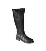 YAZKIŞ Kadın Siyah Cilt 38cm Bilek Boyu Yanı Taşlı Düz Taban Çizme thumbnail 1