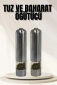 LitaeTrend Işıklı Otomatik Tuz ve Karabiber Öğütücü Baharat Öğütücü thumbnail 1